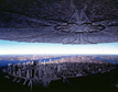 c0 An alien ship arrives over New York in the movie Independence Day. Click to enlarge. Note the Twin Towers still standing.