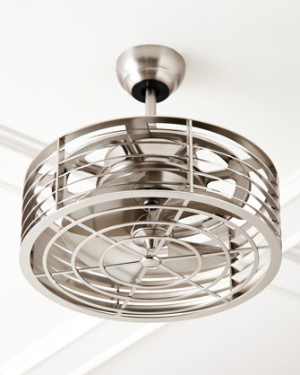 A good change of pace from normal, long-blade ceiling fans.
(horchow.com) A good change of pace from normal, long-blade ceiling fans.
(horchow.com)