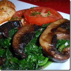 Sauteed Portobellos and Spinach