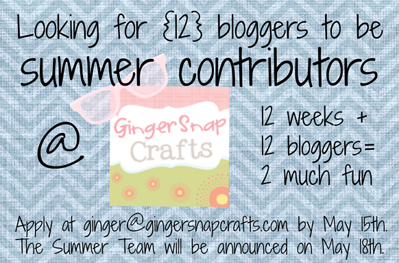 summer contributors at GingerSnapCrafts.com