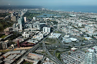 The acquatic centre and Albert Park Lake