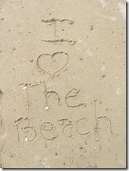 Cape Cod writing in the sand..I love the beach