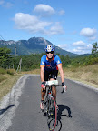 one of the rare moments that james gets to ride his bike..