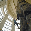 Rock climbing wall at student gym