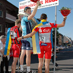 Rhys Pollock, Trek – Marco Polo Cycling Team on the podium after his victory in the GP Möbelstadt Rück Oberhausen in Germany. (Photo: Francis Cerny)