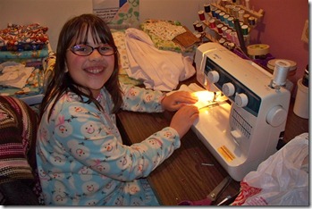 Mikayla sews 1st time Mikayla sews 1st time