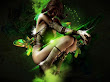 Magic Fantasy Girl In Green Splash