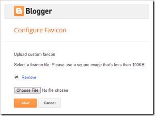 upload blogger favicon