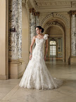 The darker beading on this David Tutera gown really adds drama. The darker beading on this David Tutera gown really adds drama.