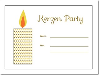 KerzenPartykarte KerzenPartykarte