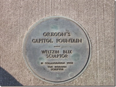 IMG_3318 Oregon Capitol Fountain Plaque in Salem, Oregon on September 4, 2006