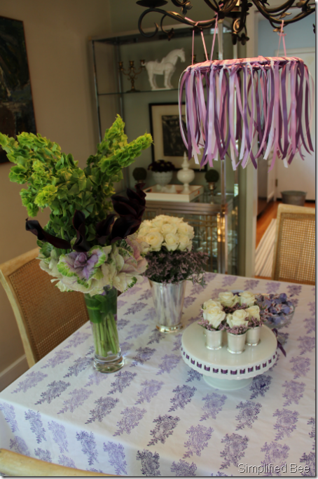 diy hand block paisley tablecloth purple lavender