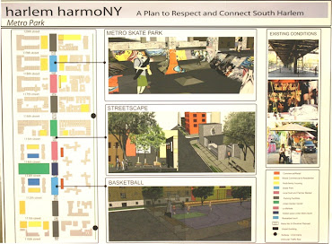 Harlem HarmoNY: A Plan to Respect and Connect South Harlem, Metro Park. 
Project by Peter Donohue, Lauren Fritz, Carson Qing, Lyndsey Scofield and Katie Walczak