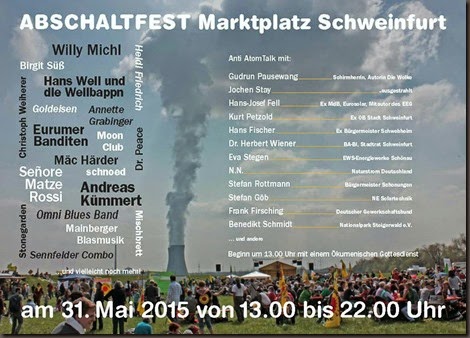 Flyer AbschaltFest 2 Entwurf Werner Enke, Klick zum Vergrößern Flyer AbschaltFest 2 Entwurf Werner Enke, Klick zum Vergrößern