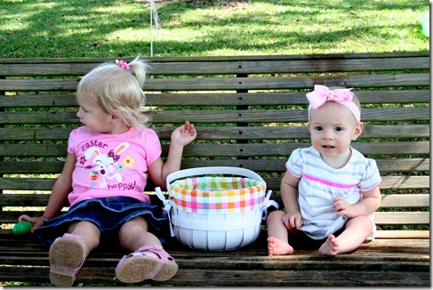 Cori and Finley on swing