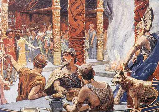 Odin Valhall Dwelling Place Of The Einherrar, Asatru Gods And Heroes