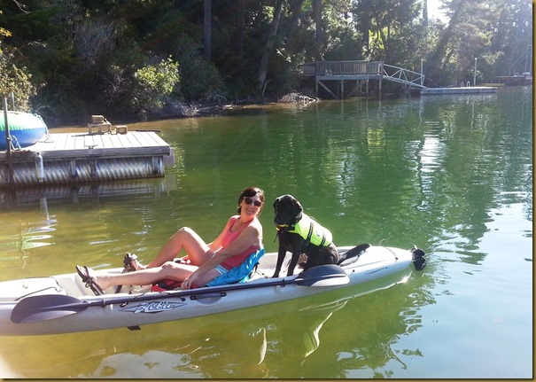 moe and fenny in kayak