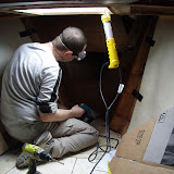 Cutting the bulkhead.