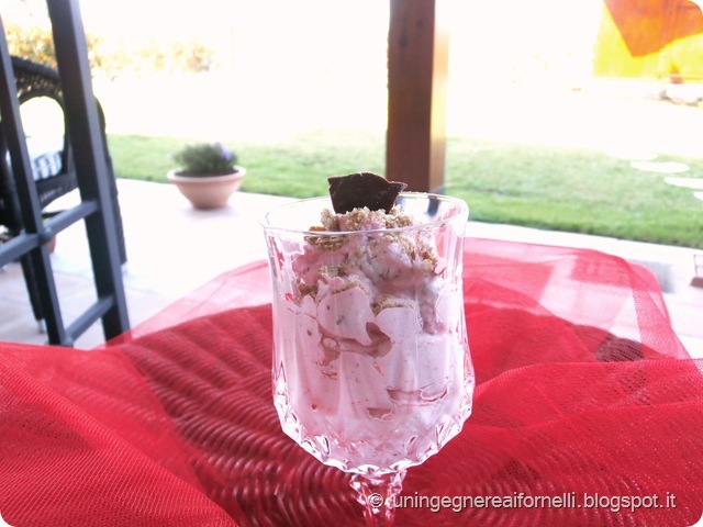 Mousse panna yogurt fragole cioccolato