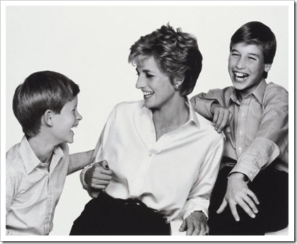 NPG P717(16), Diana, Princess of Wales with her sons