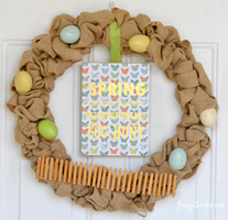 Simple Spring Burlap Wreath