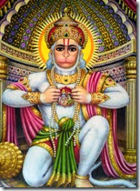 Hanuman with Sita and Rama in his heart