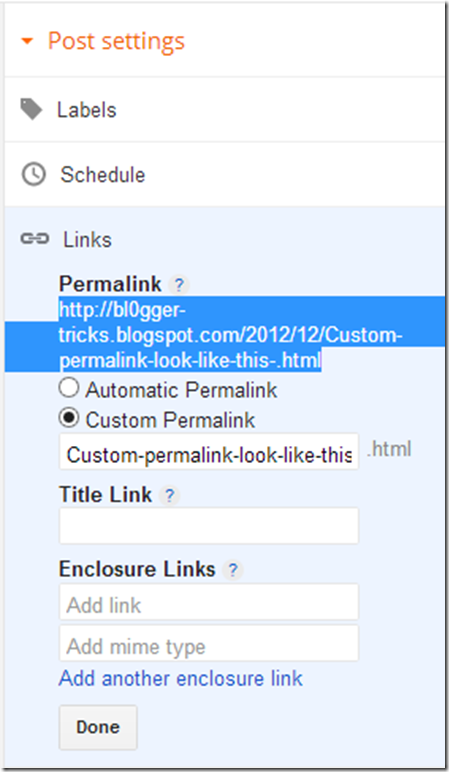 Custom Permanant link Custom Permanant link