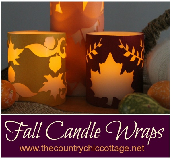 DIY Fall Candle Wraps by The Country Chic Cottage