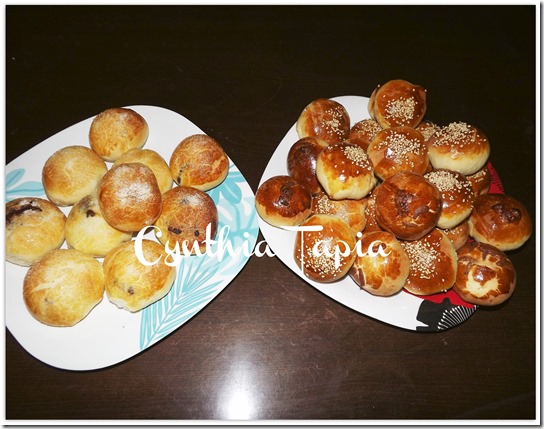 bolitas de queso y chocolatines