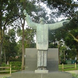 A memorial to Father Francisco Lopez de Mendoza Grajales. He celebrated the first Mass in the new colony on September 8, 1565.
