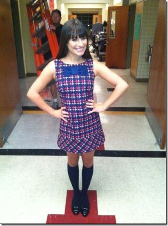 lea michele as rachel behind the scenes