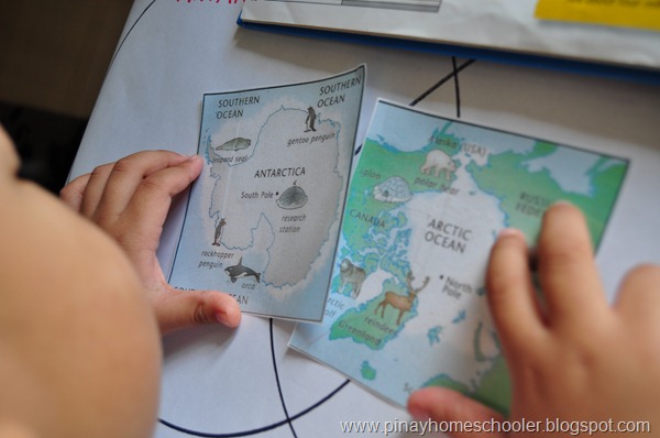 Checking out the maps of the Arctic and Antarctic Regions