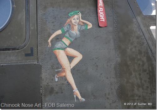 Chinook Nose Art - FOB Salerno