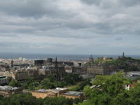 Edinburgh with storm clouds.