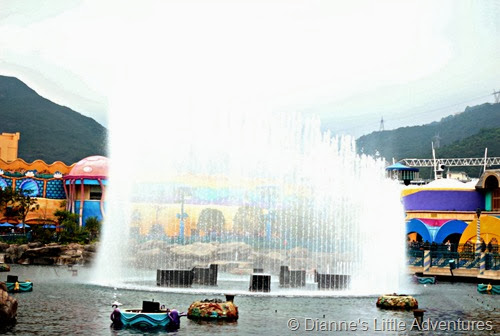 hong kong, ocean park, family, love, fountain, show