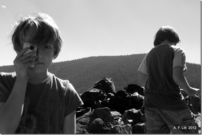 Big Obsidian Flow.  Newberry National Volcanic Monument, Oregon.  August 19, 2012.