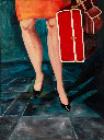 30x40 "She's Leaving." Oil on Canvas