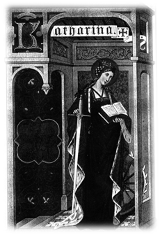 Santa Catalina de Alejandria. Lamina 80. 'Vida de los santos', de Butler, dos volumenes, edicion sig. XIX. Santa Catalina de Alejandria. Lamina 80. 'Vida de los santos', de Butler, dos volumenes, edicion sig. XIX