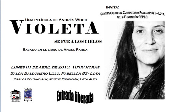 Afiche Violeta se fue a los cielos 2013
