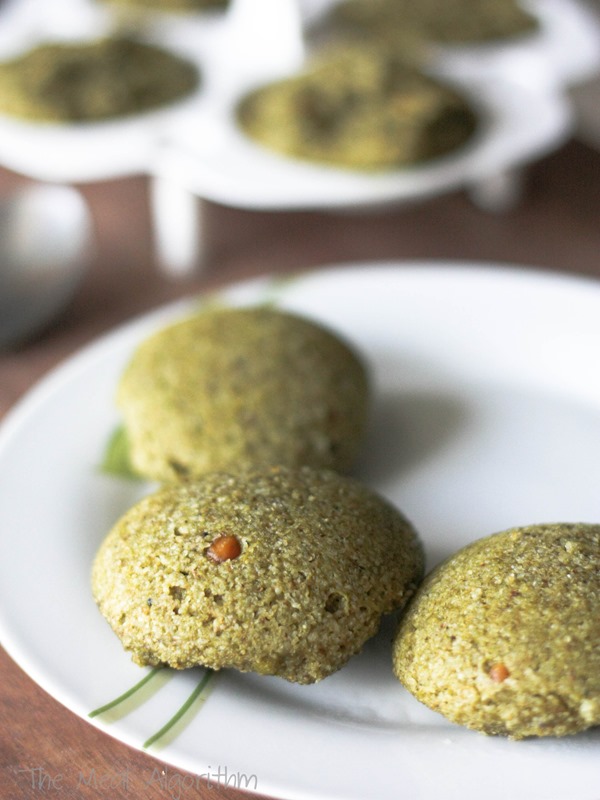 Instant oats & spinach idli