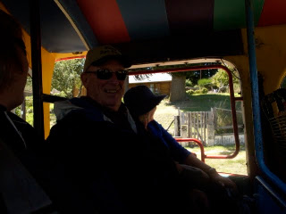 Then we took this crazy tourist train. It didn't even drive us into the beautiful woods, it just kept circling the residential neighborhoods.