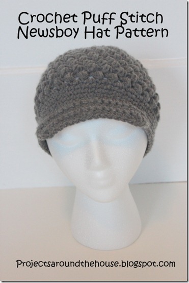 Crochet Puff Stitch Newsboy Pattern Crochet Puff Stitch Newsboy Pattern beanie brim free