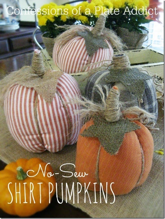 CONFESSIONS OF A PLATE ADDICT No-Sew Shirt Pumpkins CONFESSIONS OF A PLATE ADDICT No-Sew Shirt Pumpkins