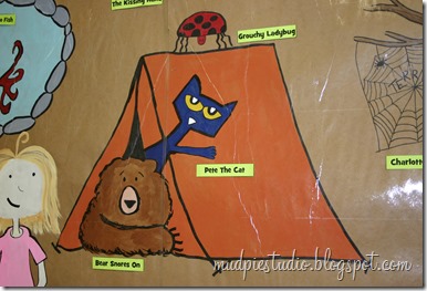 Camp Read-a-Lot camping theme bulletin board