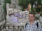 Me at Mt Rushmore at the Bellagio Conservatory and Botanical Garden.  We tried to make it look like my face was part of Mt Rushmore, but it didn't quite work.
