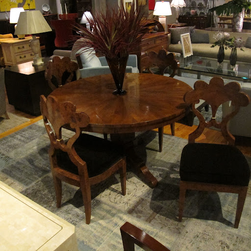 Contrast between old and new - chairs vs. table