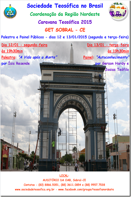 Cartaz - dias 12 e 13.01.2015 - Sobral-CE