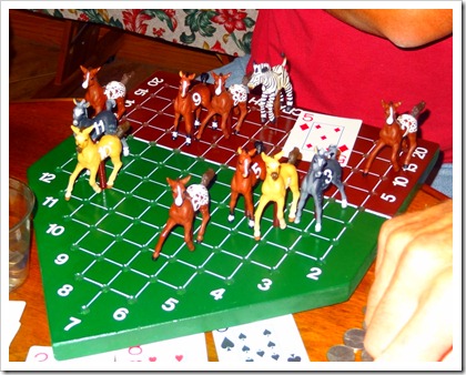 Horse race game.