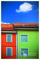 Colored walls and a cloud by Silvia Ganora
