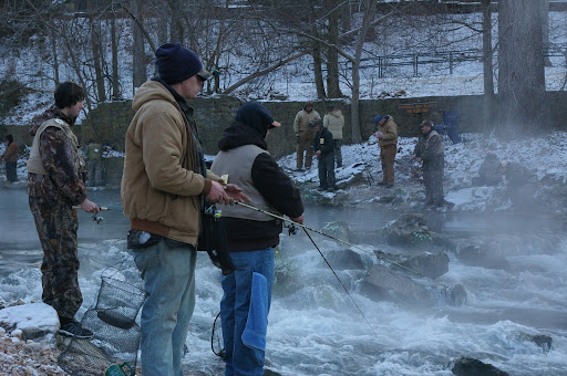 Ahead of opening day, the river was stocked with about 10,000 trout.